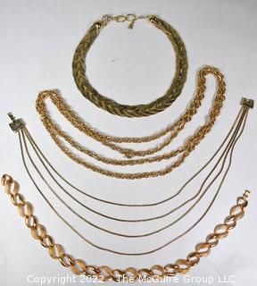 Group of Costume Jewelry Necklaces and Chains. 