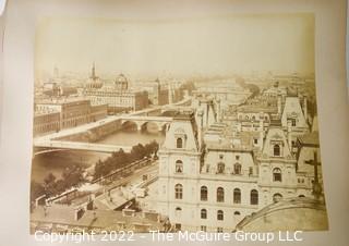 Early 20th C 8 x 10" Photos on paper. Scenes of Paris