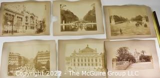 Early 20th C 8 x 10" Photos on paper. Scenes of Paris