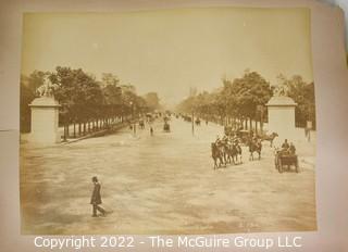 Early 20th C 8 x 10" Photos on paper. Scenes of Paris