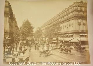 Early 20th C 8 x 10" Photos on paper. Scenes of Paris