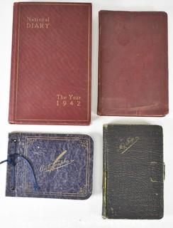 (3) Personal Diaries and (1) Autograph Book