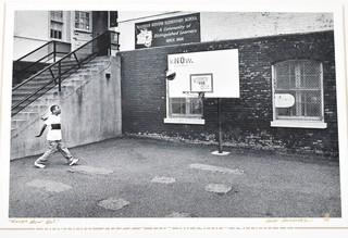 Matted B&W Photo titled "Winner's Never Quit". Nester Hernandez 1999. 