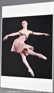 Large Format Color Photograph of Ballerina in Jump. 11" x 17".