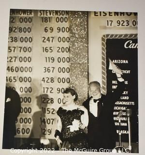 Arthur Rickerby Photo of B&W News Service Presidential Election Night Eisenhower. Commodore Hotel