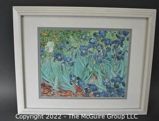 Framed Under Glass Print of Irises