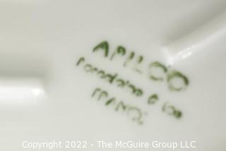 Group of White Ironstone Porcelain Serving and Decorative Items. Includes Soup Tureen Butlers Pantry by Lenox with some chips.