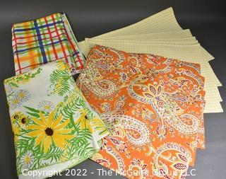 Vintage Table Linens Including Placemats and Vera Tablecloth.