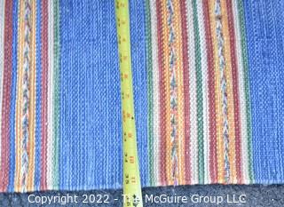 Striped Woven Throw Rug.  35" x 62".