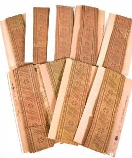 Group of Antique Victorian Metalic Upholstery and Decorator Trims in Various Lengths. 