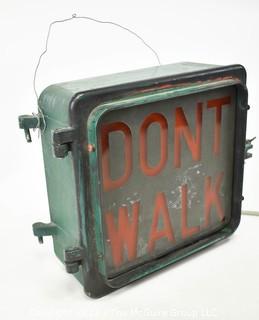 Vintage Commercial "Don't Walk" Light Up Sign. Works. 