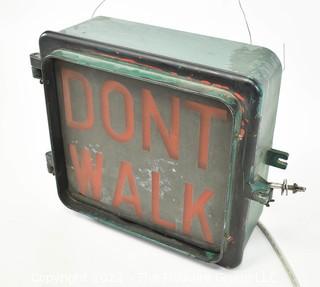 Vintage Commercial "Don't Walk" Light Up Sign. Works. 