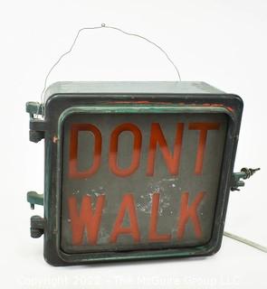 Vintage Commercial "Don't Walk" Light Up Sign. Works. 