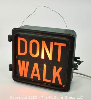 Vintage Commercial "Don't Walk" Light Up Sign. Works. 