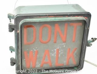 Vintage Commercial "Don't Walk" Light Up Sign. Works. 