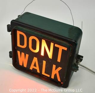 Vintage Commercial "Don't Walk" Light Up Sign. Works. 