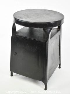 Vintage Metal Shoeshine Stool 