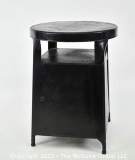 Vintage Metal Shoeshine Stool 