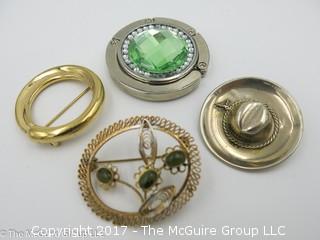 Collection of pins including cowboy hat- #1329