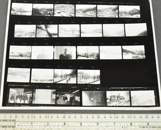 Large Number of B&W Photographic Contact Sheets and 8 x 10"'s Attributed to Julie Snow