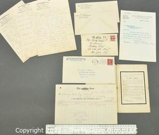 Collection of ephemera including letter to Ralph H. Stimson.