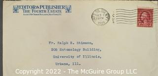 Collection of ephemera including letter to Ralph H. Stimson.