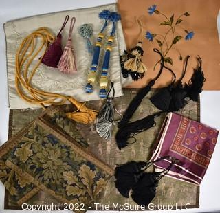 Group of Vintage Upholstery Decorative Trims and Tassels