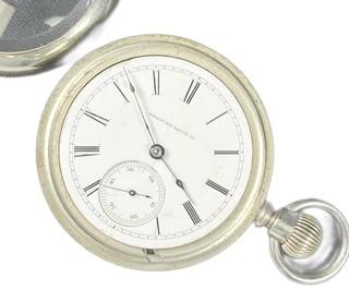 Hampden Pocket Watch. Chas. Bennett, North Topeka, Kas. 18S-7J-HG2L-U-("Springfield")         (EA 332)  #323,866 