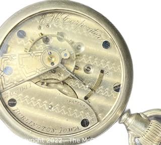 Hampden Pocket Watch. E.H. Carpenter-Burlington, Iowa 18S-11J HN2L-U- (EA 332) #304,041 

