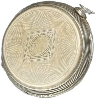 Hampden Pocket Watch. Boston Watch Co. 18S-11J-HN1K-U-(LAF)(EA331) #189,772  Coin Silver Case

