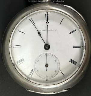 NY Watch Co.  Pocket Watch. A.B. Tarbox, Susquehanna, Pa. l8S-llJ-HG3K-U-(EA700), #30,270  