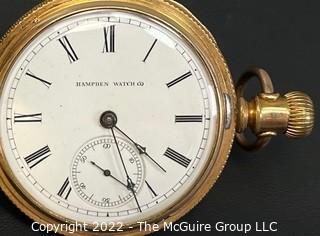 Hampden Pocket Watch. H.C. Briggs, Howel, Mich. 18S-11J-HG2L-U-"70" (EA332) Ency. 149 	#297,219 