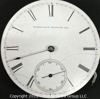 Hampden Pocket Watch. Movement Only. State Street l7S-l5J-HN1L-Adjusted (EA335) #90,083        