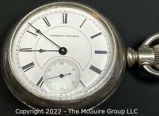 Hampden Pocket Watch. Lakeside 18S-15J-HN2L-U- (EA332) #124,793                        