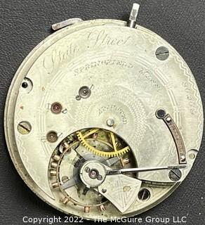 Hampden Pocket Watch. Movement Only. State Street l7S-l5J-HN1L-Adjusted (EA335) #90,209 