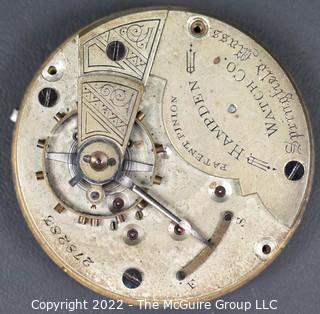 Hampden Pocket Watch. Movement Only. 18S-11J-ON3L-U-"57"(EA333 & Ency. at 145) #278,283