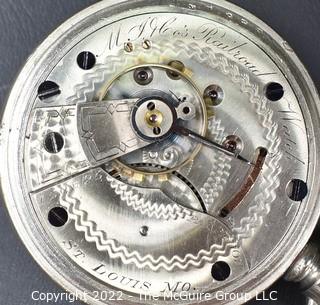 Hampden Pocket Watch. M.&J. Co.'s Railroad Watch 18S-11J-HN2L-U- (EA332) "70"
#150,625 
