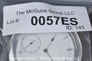 NY Watch Co.  Pocket Watch. Three quarter plate. Railroad grade. E.W. Bond, Springfield Mass., Adjusted 16S-17J-HN2P-AP-RRG (EA702)
#9245             
