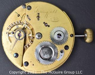 NY Watch Co.  Pocket Watch. Three quarter plate. Walter G. Smith, Youngstown, O. "Springfield" 18S-19J-HG1P-A-(EA696 & Ency. at 121) #349     