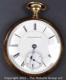 Hampden Pocket Watch. Geo. H. England, Holyoke, MASS 18S-115-OG2L “No.54" (EA332, #301,050  25 Year 18k gilt