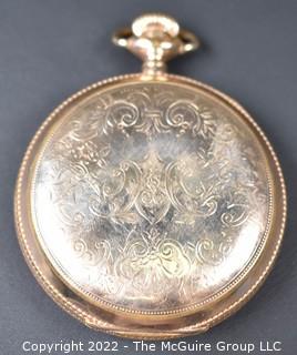 Hampden Pocket Watch. Otto E. Curtis & Bros., Decatur Ill. 18S-15J-HGLU Micrometer regulator.(EA332-R.O.P.) #466,056 