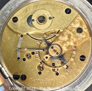 NY Watch Co. Pocket Watch. Monitor 18S-15J-HG4K-Adjusted-(EA701) #45,186 