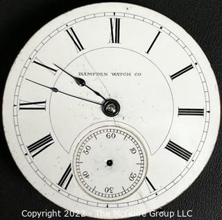 Hampden Pocket Watch. Movement Only. 18S-11J-HN2L-U-"31" (EA332 R.O.P & Ency. at 151 ("45") #216,810 