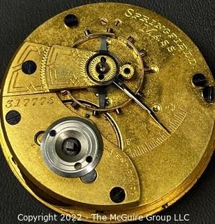 Hampden Pocket Watch. Movement Only. 18S-7J-OG1K-U-(EA33l) #3l7,775                                