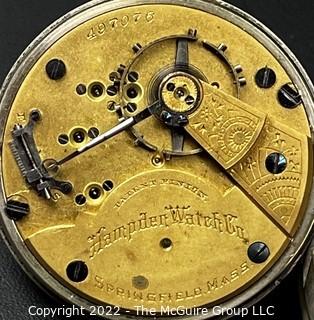 Hampden Pocket Watch. 18S-15J-OG3L- U -"69" - Micrometer Regulator (EA333 & Ency. at 131) #497,076 