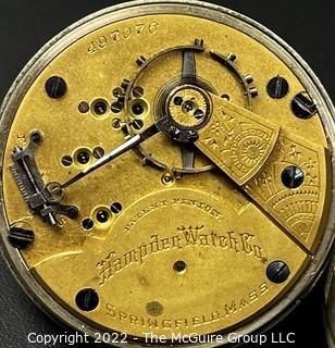 Hampden Pocket Watch. 18S-15J-OG3L- U -"69" - Micrometer Regulator (EA333 & Ency. at 131) #497,076 