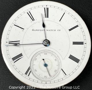 Hampden Pocket Watch. Movement Only. No regulator hand. 18S-11J-HG1K-U-"71" (EA331) #457,945 