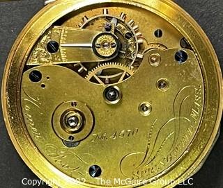 NY Watch Co.  Pocket Watch. Homer Foot. Three quarter plate. 18S-11J-HG2K-U-(conversion)(EA698 & Ency.122) #4,570                                             