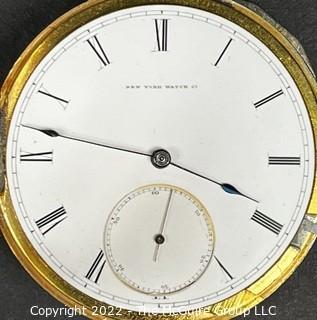 NY Watch Co.  Pocket Watch. Homer Foot. Three quarter plate. 18S-11J-HG2K-U-(conversion)(EA698 & Ency.122) #4,570                                             