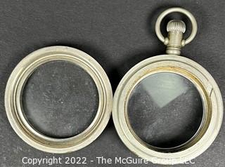 Pocket Watch. Case Only. OFLS. Glass Back Jewelers Display Case. 